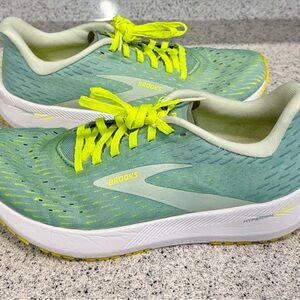 Brooks Hyperion Tempo Shoes Green Aqua Nightlife Running Sneakers Women’s 8B